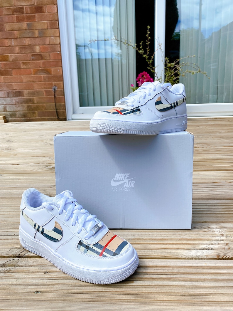 custom air forces burberry