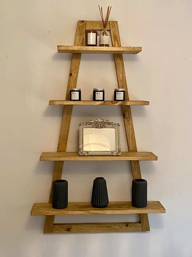 Handmade Rustic Wood A Frame Shelving Unit Etsy