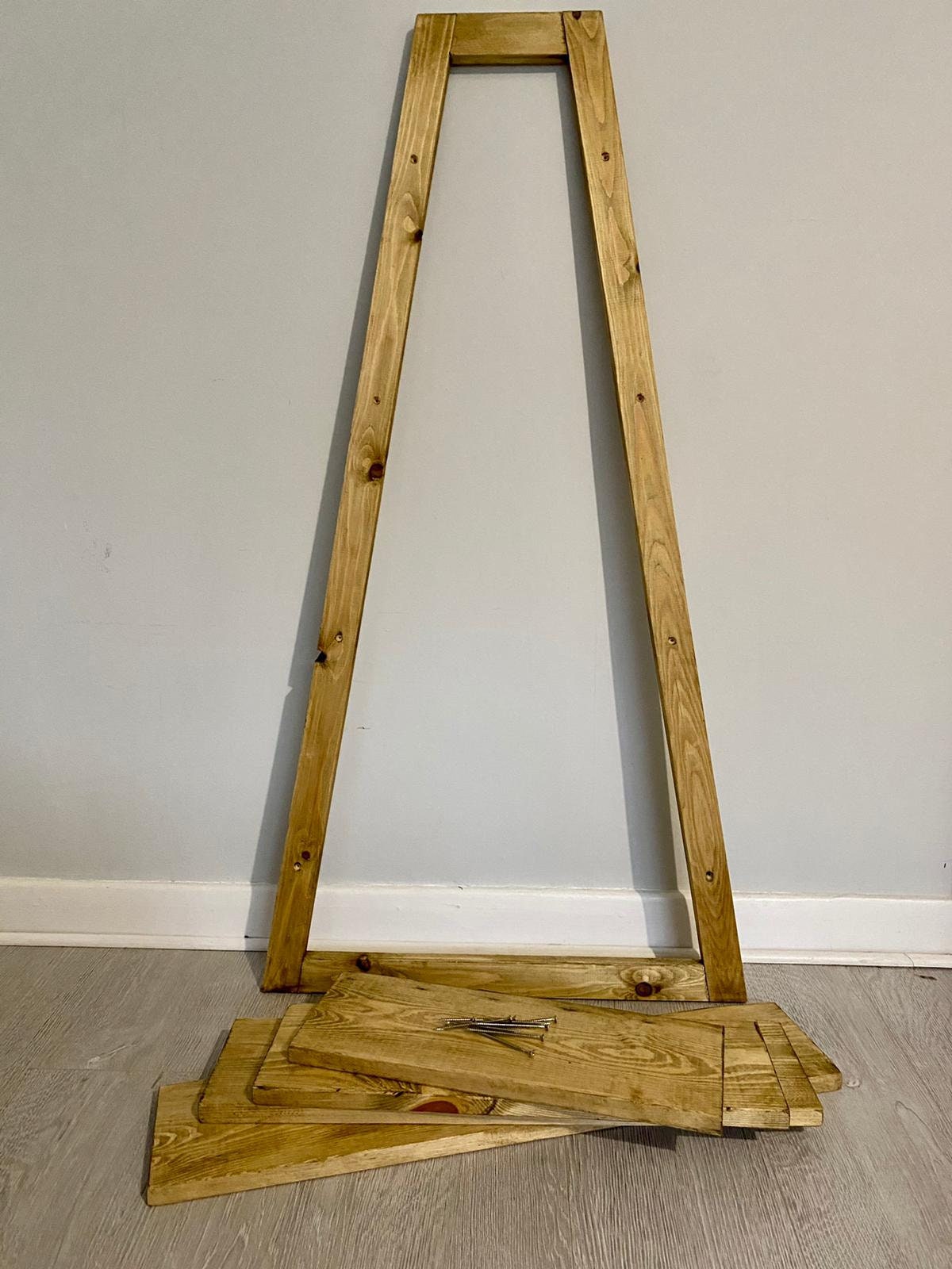 Handmade Rustic Wood A Frame Shelving Unit Etsy