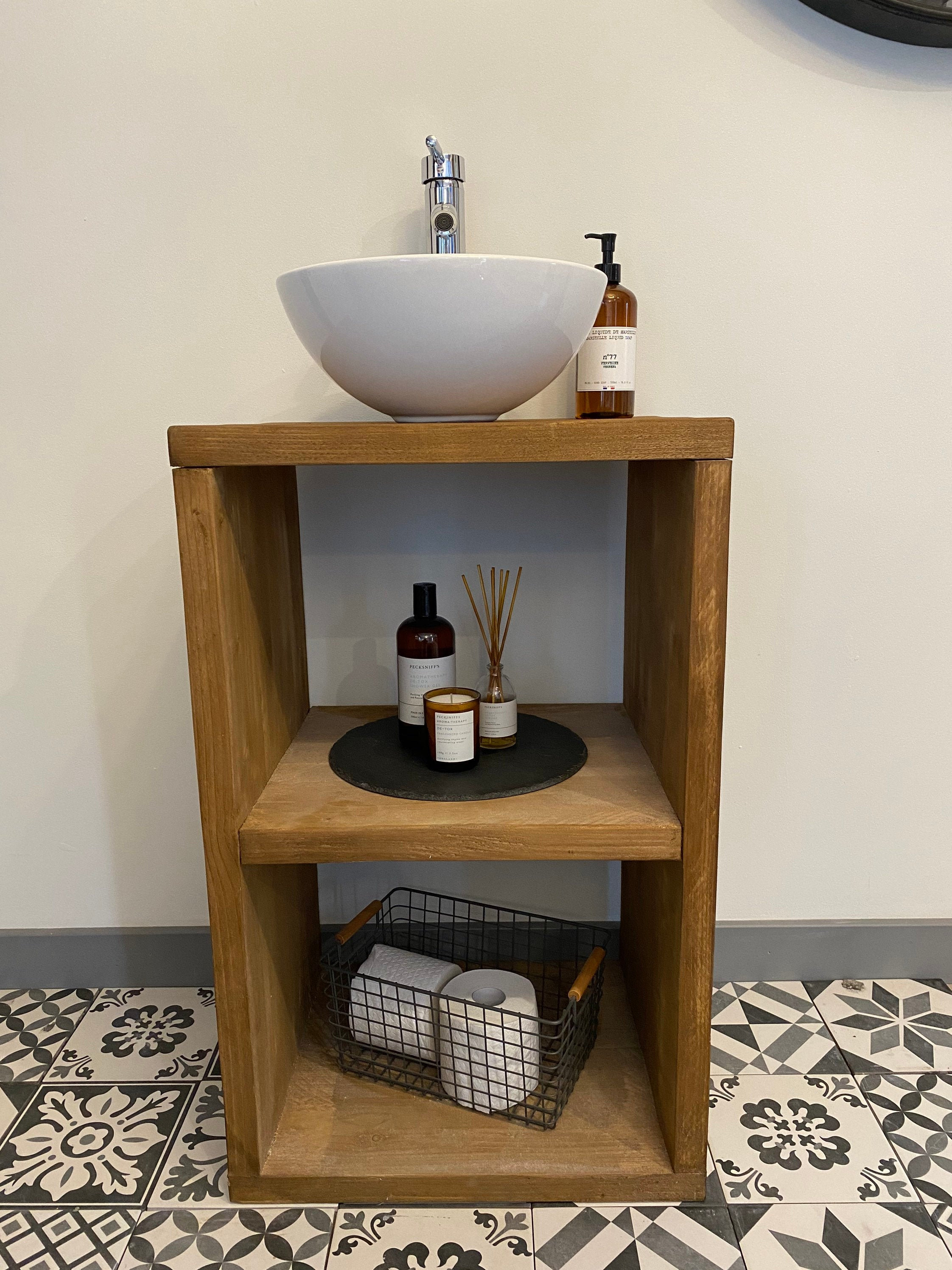 Rustic Wood Vanity Unit. Etsy