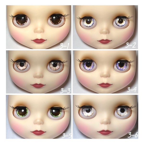 Eyes chips for Blythe Dolls Art dolls 14mm glass exclusive design.