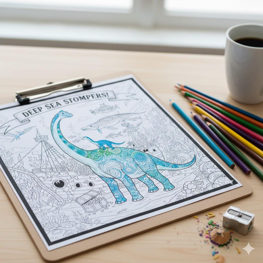 Printable Dinosaur Coloring Pages for Kids, Dino Fun Volume 2 - Etsy ...