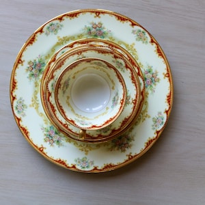 Noritake Fiesta Bone China Set: 65-Piece Japan Dinnerware, 1933