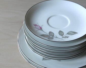 Vintage Zylstra Rose Fine China Plates | Floral Porcelain