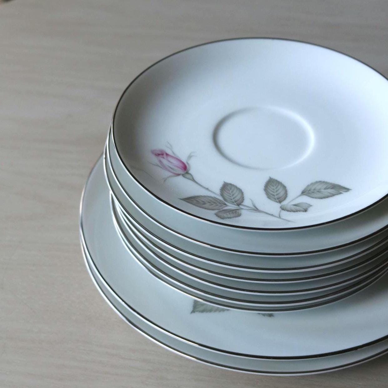 Vintage Zylstra Rose Fine China Plates | Floral Porcelain