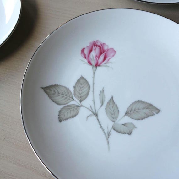 Vintage Zylstra Rose Fine China Plates | Floral Porcelain