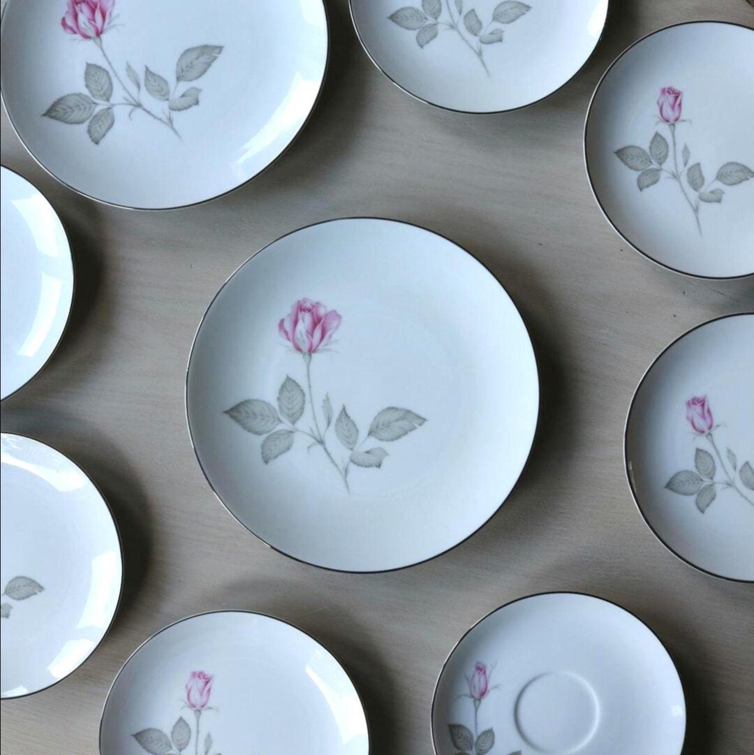 Vintage Zylstra Rose Fine China Plates | Floral Porcelain