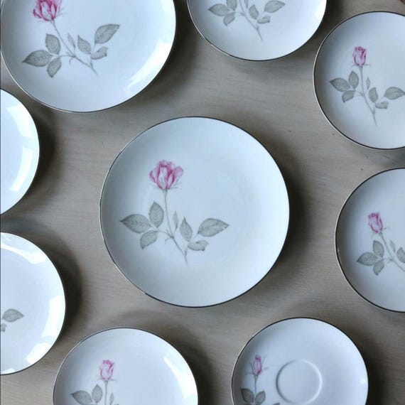 Vintage Zylstra Rose Fine China Plates | Floral Porcelain