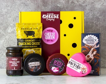 The Cheese Queen! Cheese Gift Box | Mother’s Day Gifts | Cheese Gifs For Her | Artisan Cheese & Snacks In A Box | The Perfect Mum Gift