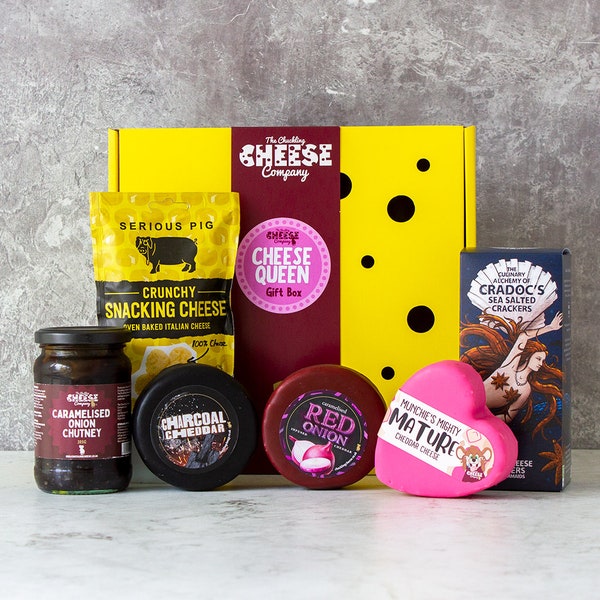 The Cheese Queen! Cheese Gift Box | Mother’s Day Gifts | Cheese Gifs For Her | Artisan Cheese & Snacks In A Box | The Perfect Mum Gift