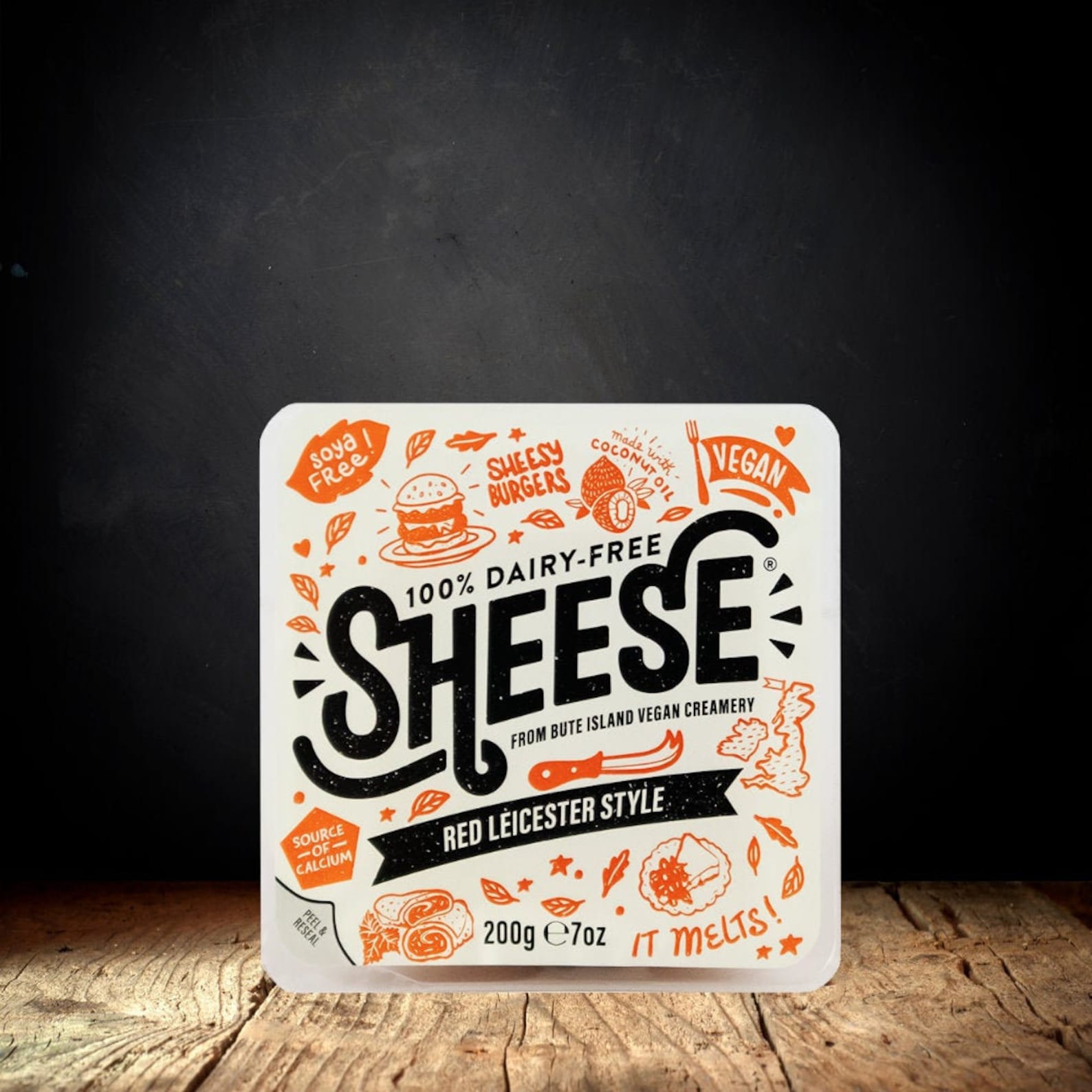 Sheese Vegan Red Leicester Cheese 200g Vegan Cheese Etsy