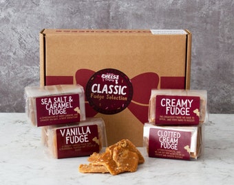 Classic Fudge Gift Box | 4 Fudge Bars | Sweet Treats | Confectionery Gift Box | Fudge Gifts | Gifts for Father's Day | Food Gifts