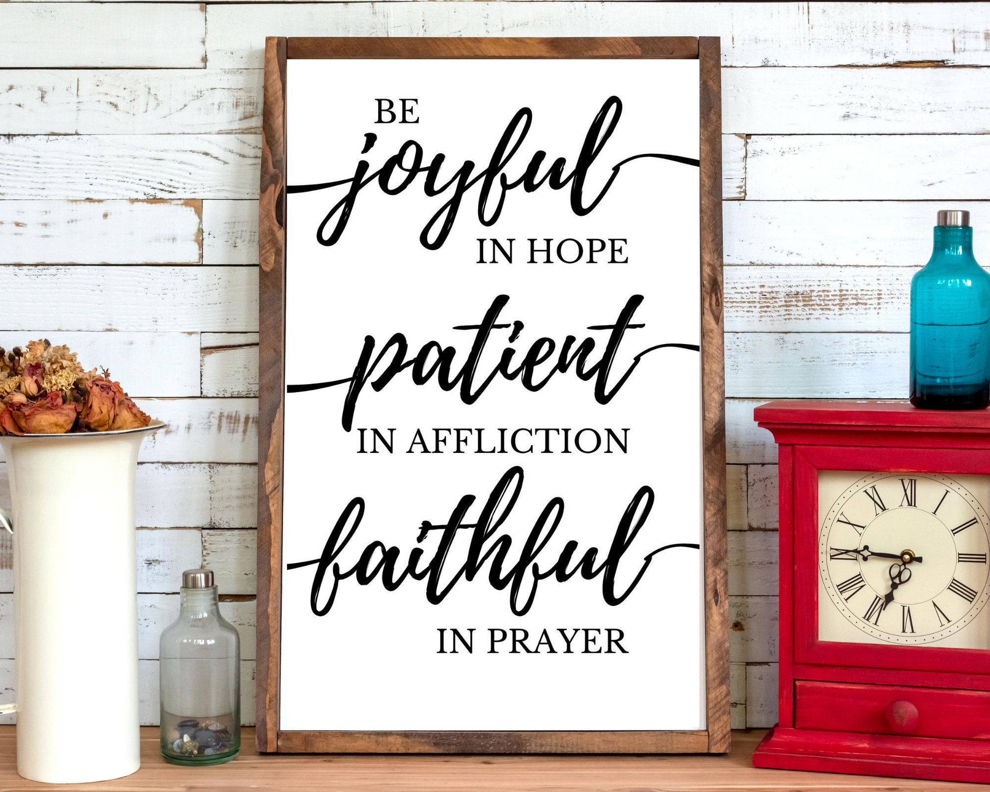 Single Vertical Wall Art Inspirational Religious Quote Be | Etsy