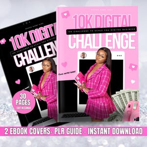 10K Digital Challenge, PLR, marketing guide, Done For You, Ebook Template, eBook, PLR , eBook, PLR planner,  ebook cover