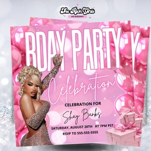 Birthday Flyer, CEO Birthday Flyer, Birthday Template, Birthday Dinner , Birthday girl invitation, Party invitation, Digital invitation