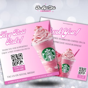 Coffee on us, Thank You Flyer, Appreciation Flyer, Flyer, Support Flyer, Customer Flyer, Editable Flyer, Canva Flyer