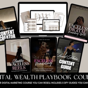 Digital Wealth Course- Resell- Digital Marketing MRR Resell Course | Faceless Marketing | 5 DFY books l Digital Wealth Academy