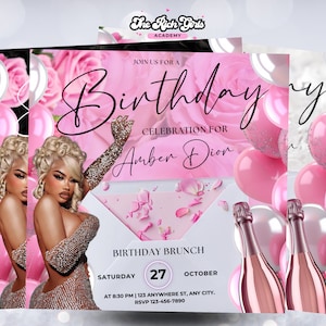 Birthday Flyer, CEO Birthday Flyer, Birthday Template, Birthday Dinner , Birthday girl invitation, Party invitation, Digital invitation