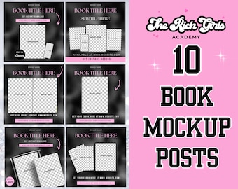 10 Book Mockup Templates, Ebook Mockup, Mockup, Template, Canva Editable Tempalte, Notebook Template, Ebook Template, Mockup