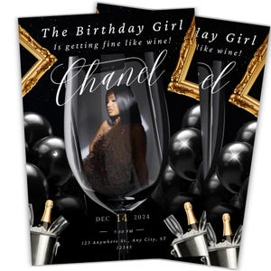 Birthday Invitation Template | Aesthetic Birthday Invite | Editable Digital Download | Birthday Flyer | Bday Invitation | Elegant birthday