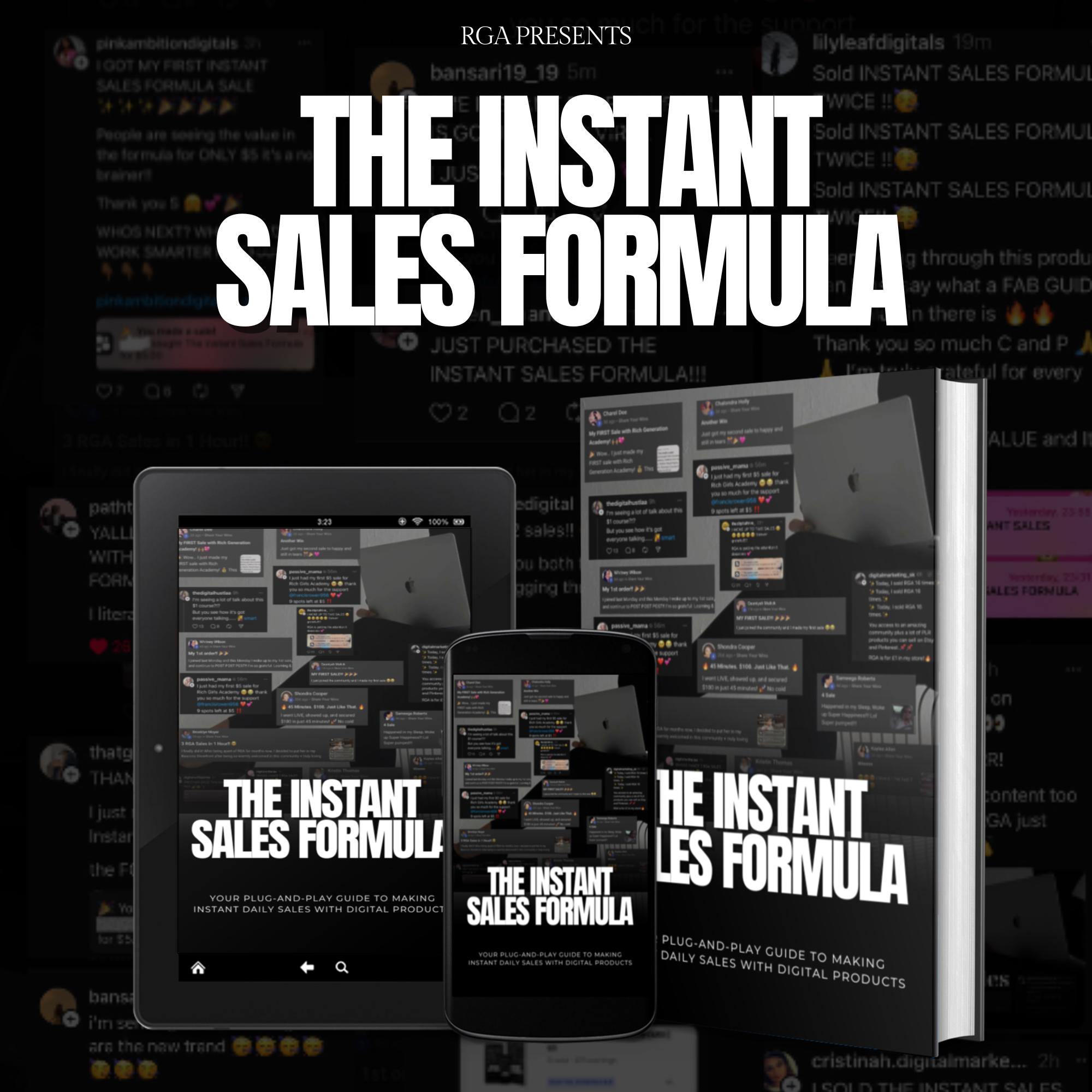 The Instant Sales Formula | Digital Product Sales Guide | DM Scripts & Social Selling Strategy | Master Resell Rights | Passive Income