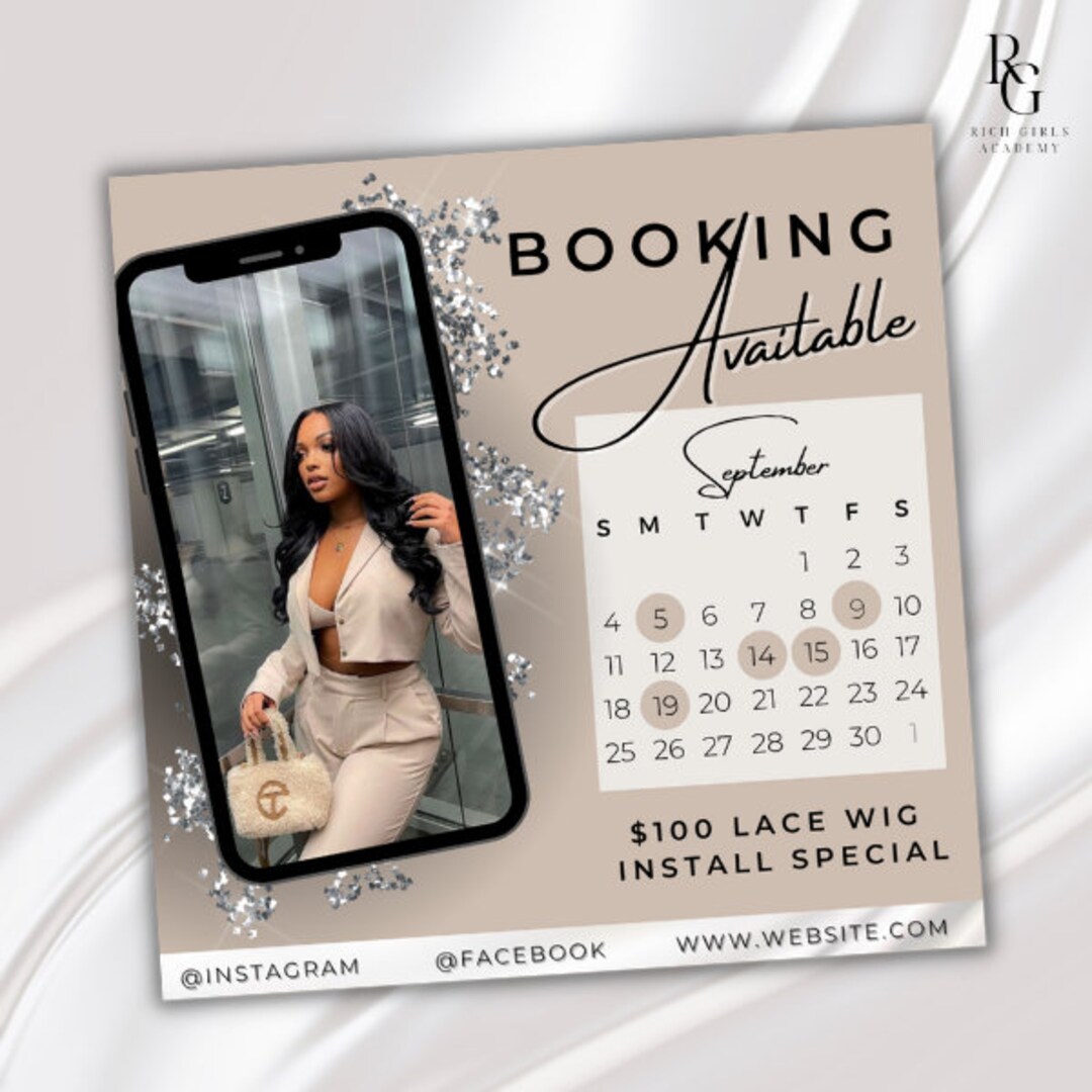 Booking Flyer, Beauty Flyer, Hair Flyer, Hair Booking, Flyer Design, Editable Flyer, Flyer