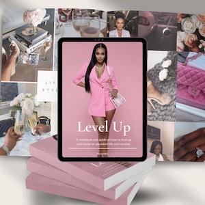 Level up book, 60 pages, resell, white label, diy ebook planner, ebook planner, manifestation planner, Boss up planner, plr