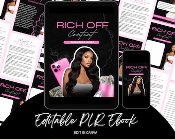 Rich Off Content plr Ebook , plr, learn how to get rich off of content, Done For You, plr, Content Creator, ebook, personal use only,