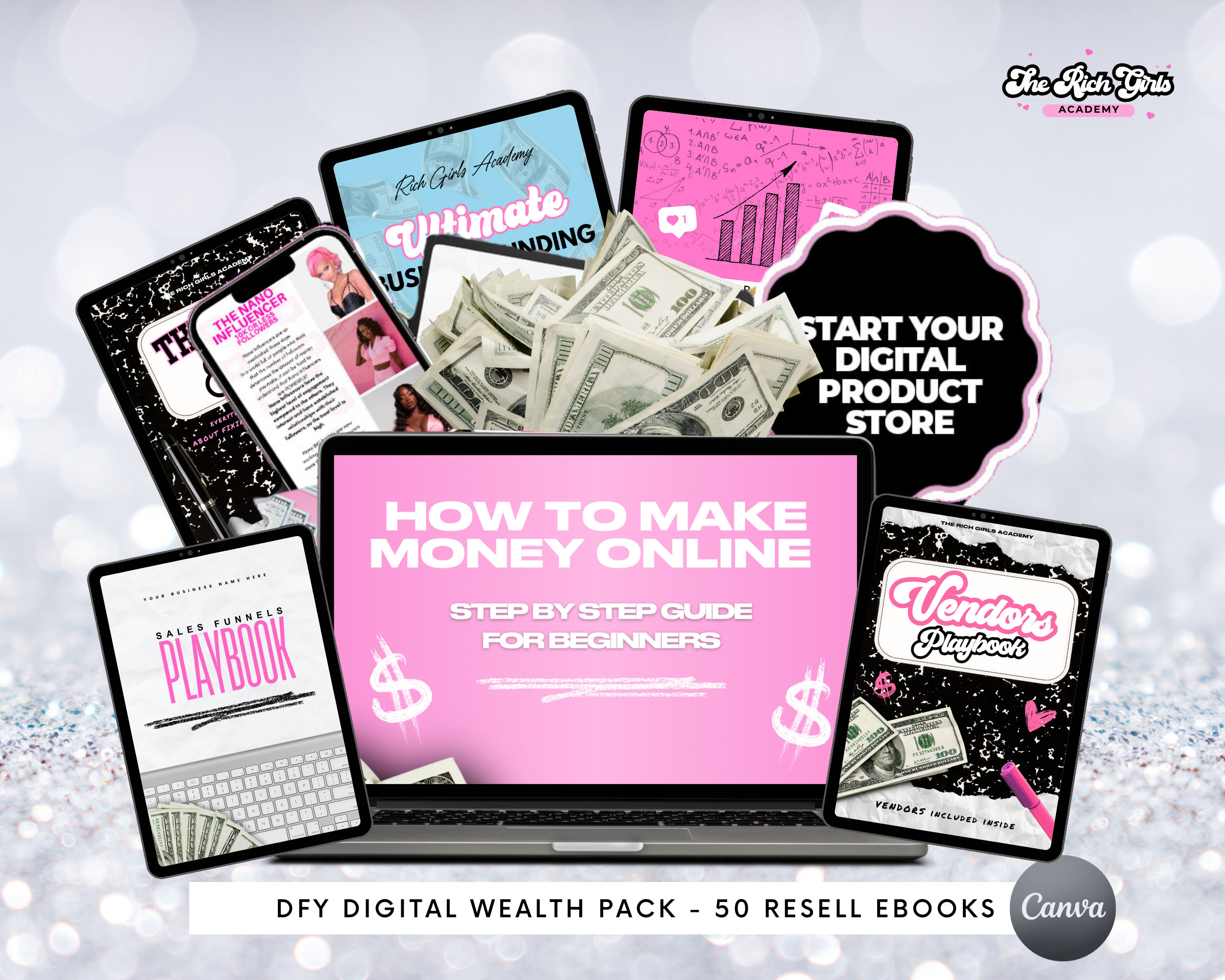 50 Viral Digital Business Vault,  PLR books ,Resale ebooks, plr bundle, digital ebook vault, ebooks, digital products , done for you books