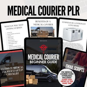 How to become a Medical Courier For Beginners | Medical Courier | Courier | ebook | digital product | Medical courier business