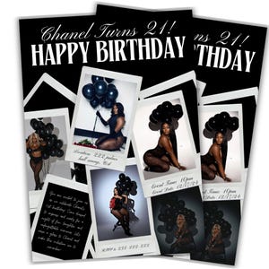 Baddie Birthday Invitation Template | Stylish & Aesthetic Birthday Invite | Editable Digital Download | Birthday Flyer | Bday Invitation