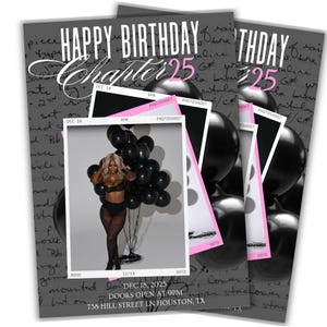 Birthday Invitation Template | Aesthetic Birthday Invite | Editable Digital Download | Birthday Flyer | Bday Invitation | Elegant birthday