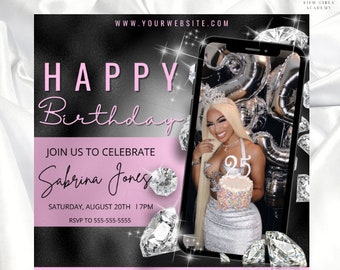 birthday Flyer, CEO Birthday Flyer, Birthday Template, Birthday Dinner , Birthday girl invitation, Party invitation, Digital invitation