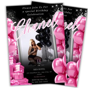 Birthday Invitation Template | Aesthetic Birthday Invite | Editable Digital Download | Birthday Flyer | Bday Invitation | Elegant birthday