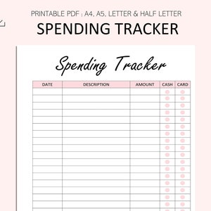 expense tracker etsy