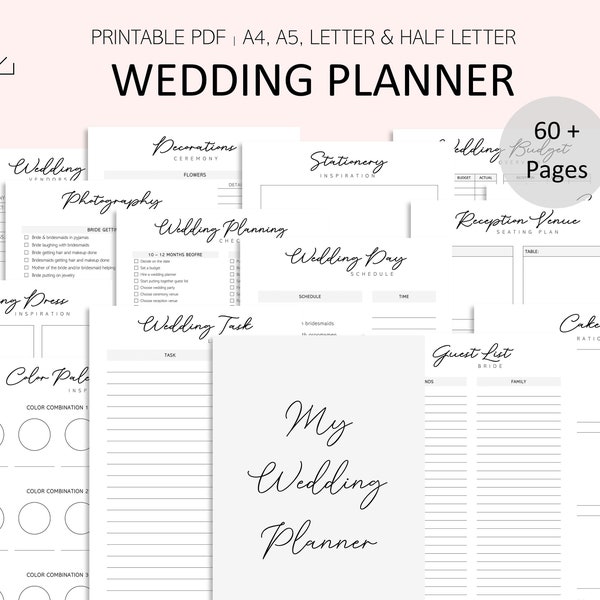 Wedding Planner Printable Etsy