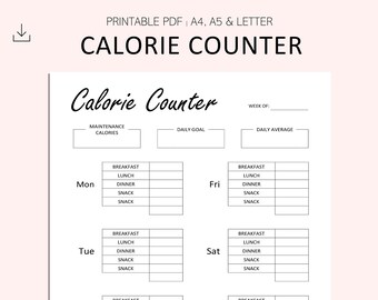 Calorie Counter Etsy