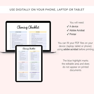 Ultimate Cleaning Planner - Editable Cleaning Schedule - Declutter ...