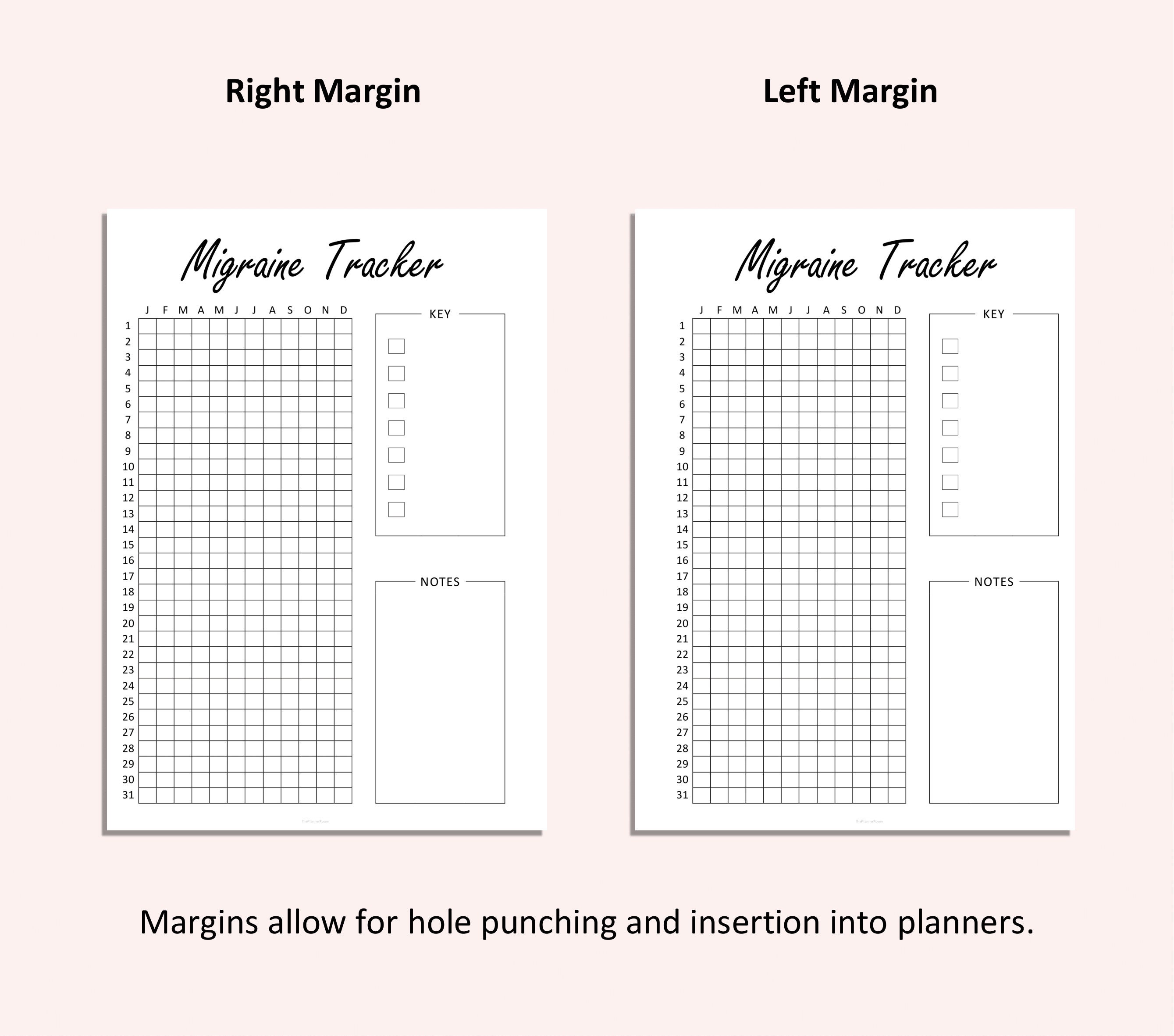 Migraine Tracker Printable Migraine Log Headache Tracker - Etsy