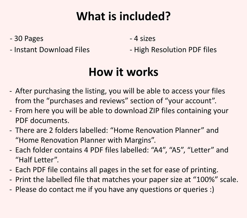 Home Renovation Planner Home Improvement Printables Home - Etsy