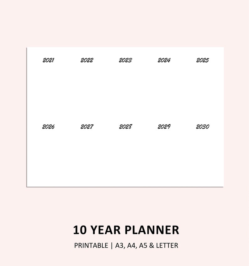 10 year planner