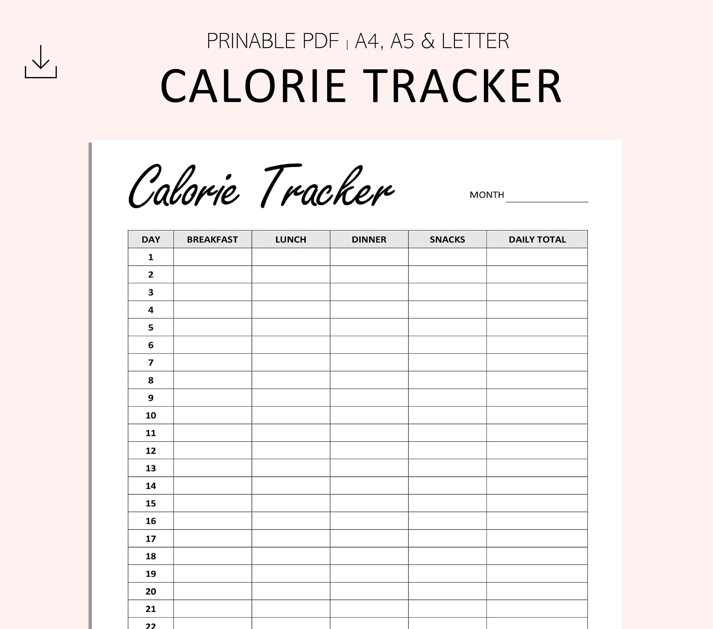 Calorie Tracker Template