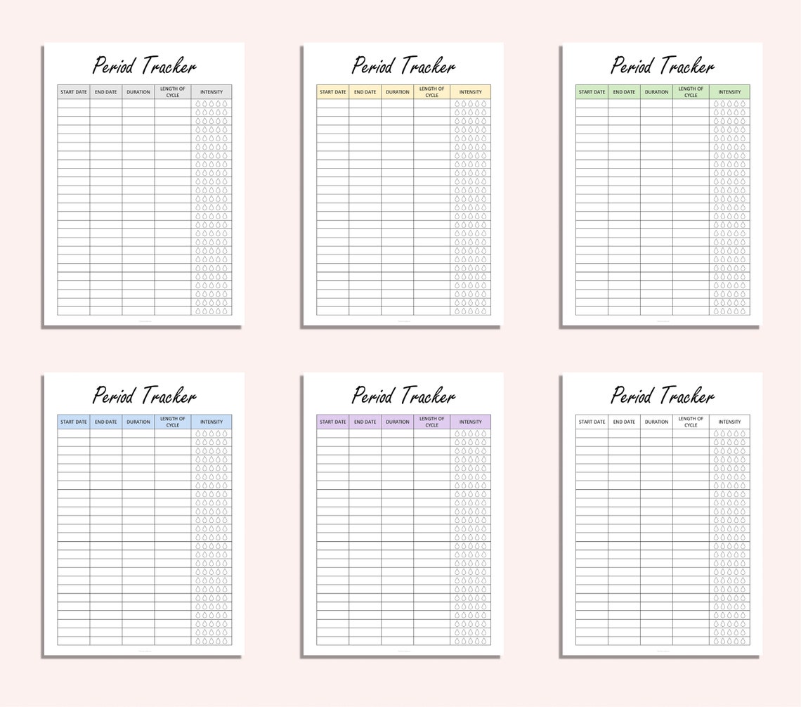 Period Tracker Printable Menstrual Log Tracker Period Log | Etsy