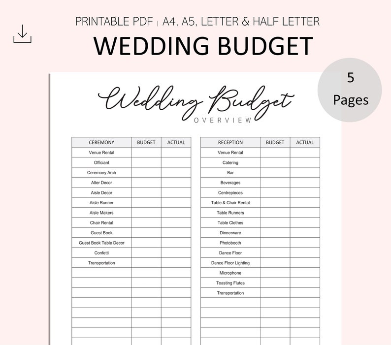 Free Expense Tracker Printable