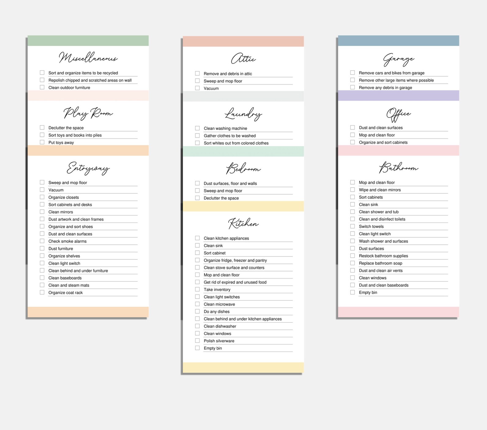 Editable Room Cleaning Checklist Room Cleaning Printable Cleaning ...