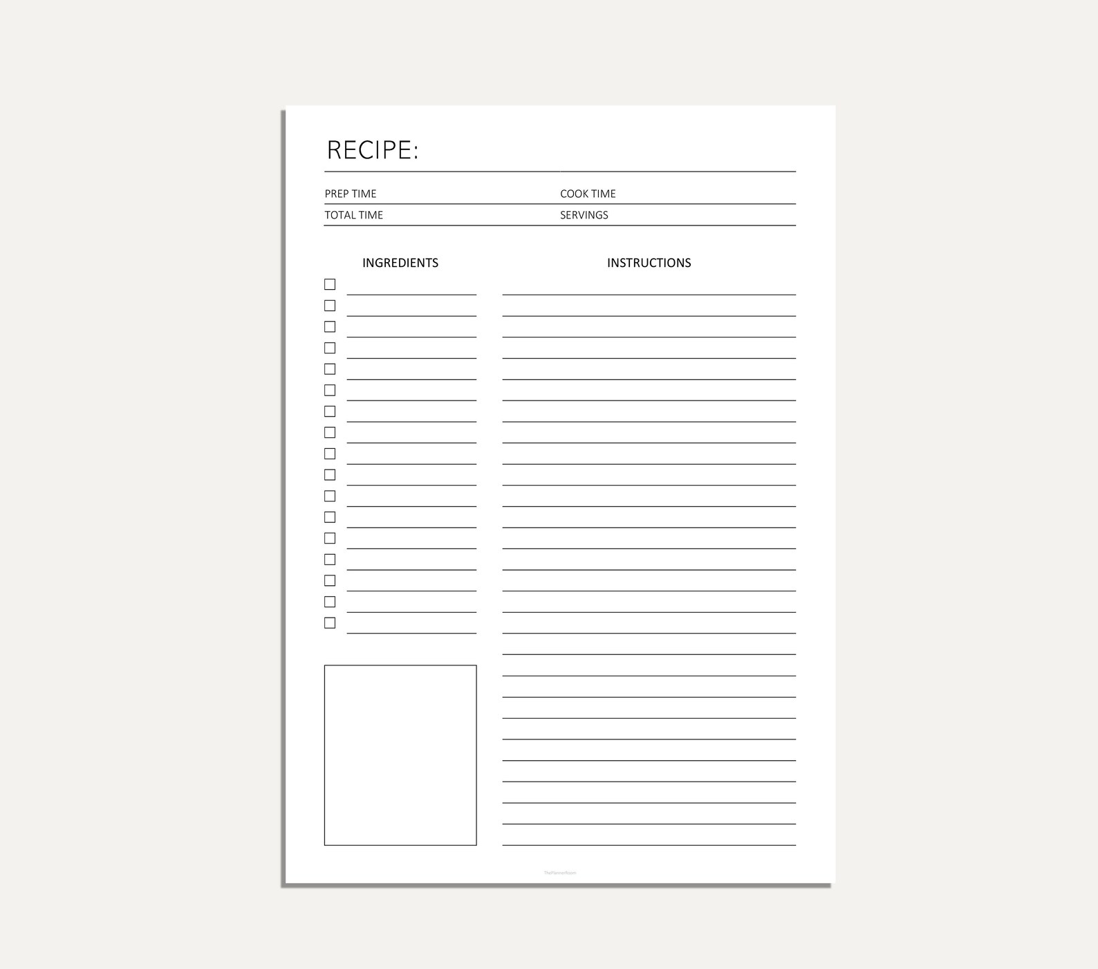 Editable Recipe Sheet Printable Recipe Sheet Recipe Instructions Recipe ...