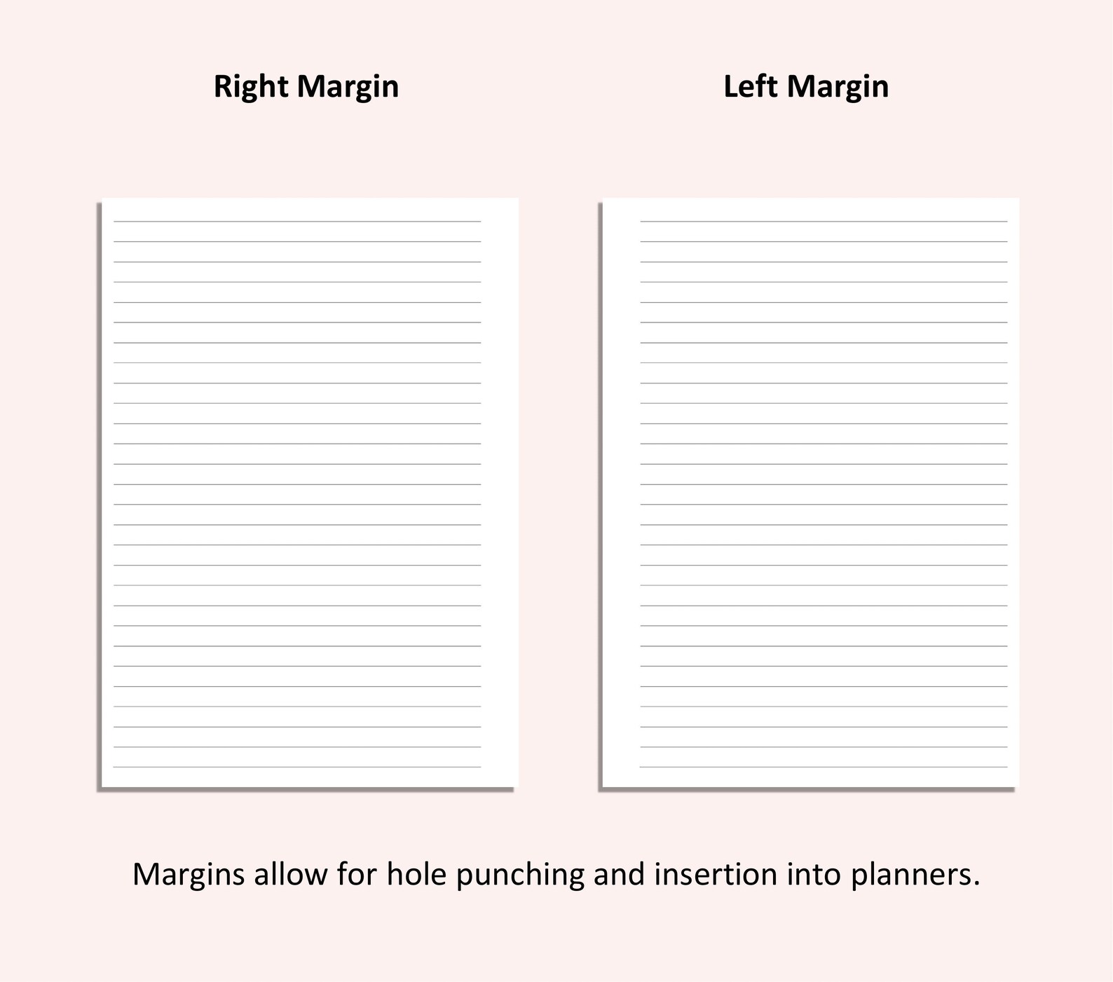 Printable Lined Page Lined Sheets Printable Lined Notes - Etsy UK