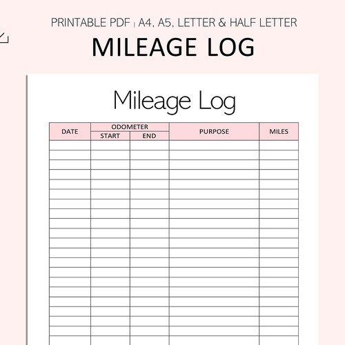 mileage-log-printable-vehicle-miles-travelled-tracker-etsy-canada
