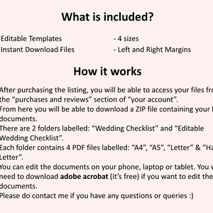 Editable Wedding Planning Checklist Wedding Planning Printable Wedding