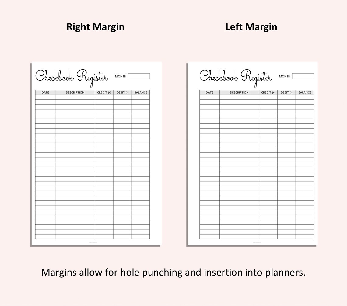 bank register printable free for checkbook size bank register printable free for checkbook size
